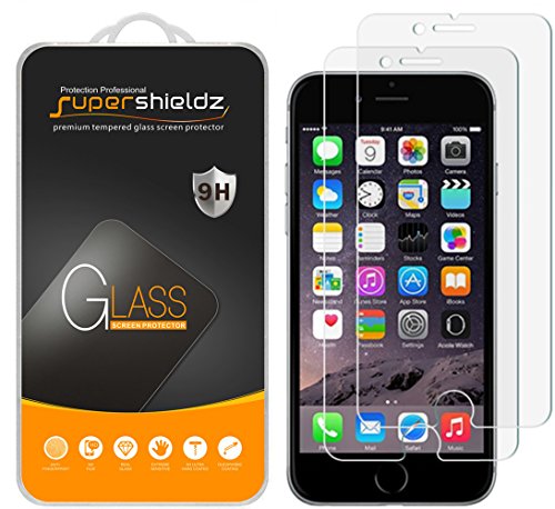 Product Cover (2 Pack) Supershieldz for Apple iPhone 8 and iPhone 7 (4.7 inch) Tempered Glass Screen Protector, Anti Scratch, Bubble Free