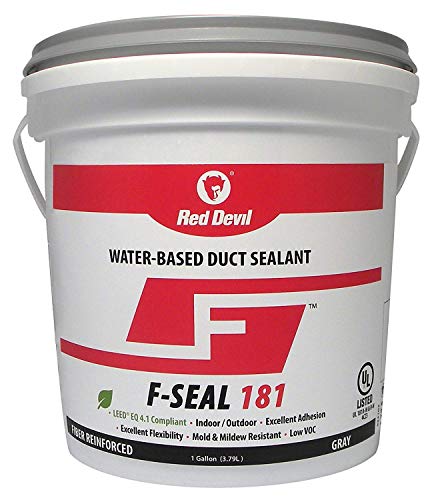 Product Cover Red Devil 0841DX F Seal 181 Water Based Duct Sealant, 1 Gallon, Gray