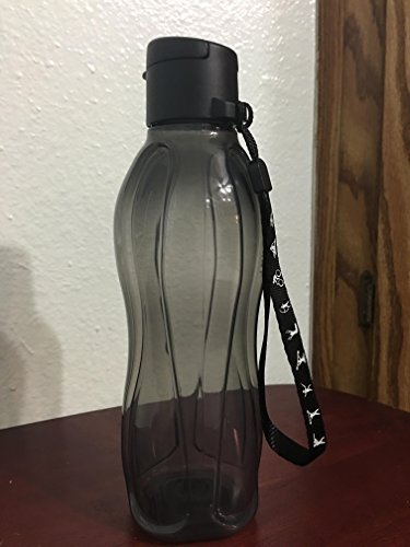 Product Cover Tupperware Small Eco Water Bottle Plus Strap in Black New 2016
