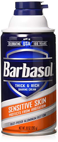 Product Cover Barbasol Thick & Rich Shaving Cream, Sensitive Skin 10 oz (Pack of 3)