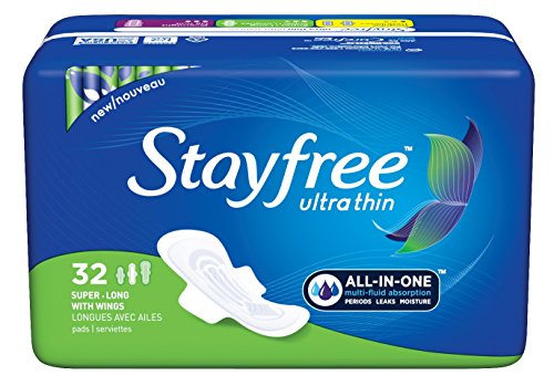 Product Cover Stayfree Ultra Thin 32 Count Super-Long With Wings (2 Pack)