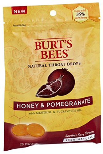 Product Cover Burt's Bees Natural Throat Drops, Honey & Pomegranate 20 ea (Pack of 4)