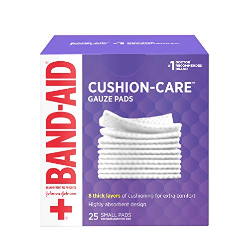 Product Cover Band-Aid Brand Cushion Care Sterile Gauze Pads for Protection of Minor Cut, Scrapes & Burns, Non-Adhesive & Wound Care Dressing Pads, Small Size, 2 inches x 2 inches, 25 ct ( Pack of 4)