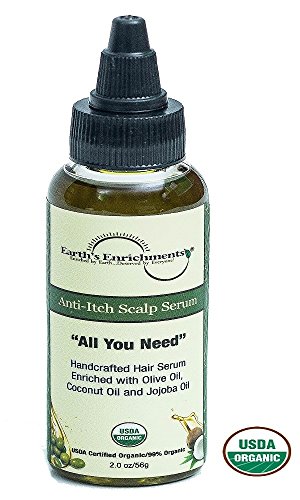 Product Cover Dry Scalp Treatment, Organic, Anti-Itch Oil, Severe Itchy, Flaky, Dandruff Relief. Enriched with Tea Tree, Lavender, Rosemary and Jojoba Oil, for All Hair Types. 2oz