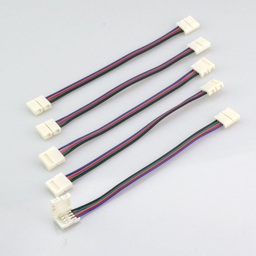 Product Cover Glitz LED strip Light RGB Connector, Jointer for 5050 Models(Red, Black) - Set of 5