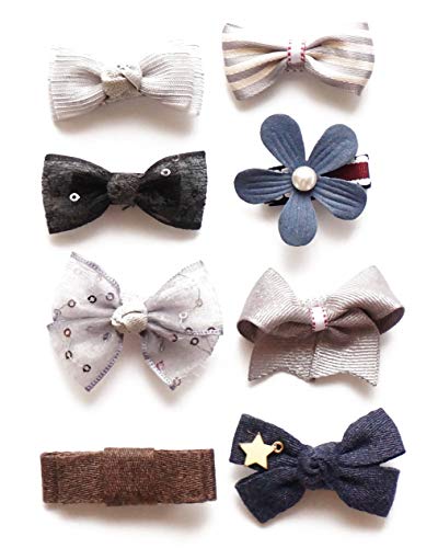 Product Cover Belle Beau Baby Girls Hair Bows, Ribbon Lined Alligator Hair Clips, Barrettes, Toddlers Hair Accessories (A)