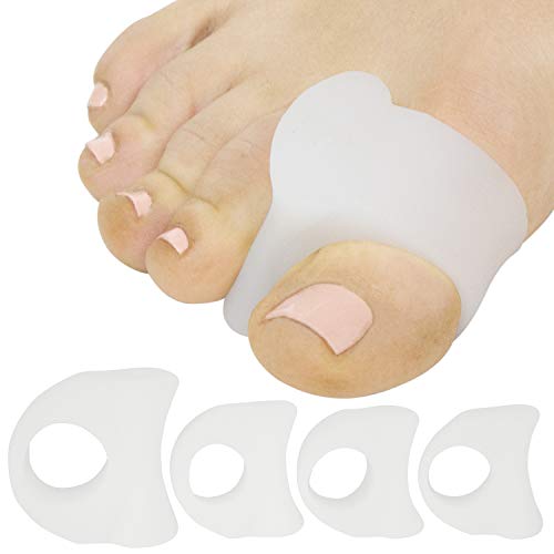 Product Cover ViveSole Toe Spacers (4 Pack) - Gel Toe Ring Separator - Silicone Spreader Band - Corrector For Hammer Toe, Mallet Bunion Pain Relief, Overlapping Crooked Toes, Yoga, Plantar Fasciitis Orthotic