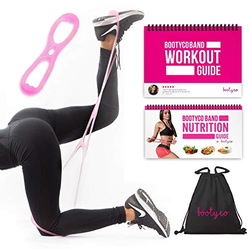 Product Cover BootyCo Authentic Booty Building Band Workout Resistance Band Program- Targeted Booty Workout to Lift, Sculpt & Tone- Brazilian Butt Lift Booty Building Band System! Includes Workout Book & Gym Bag.