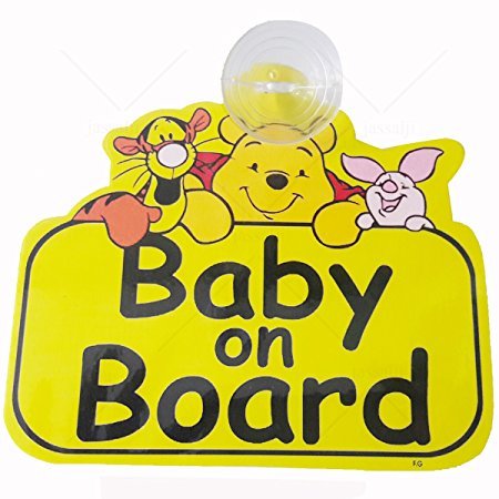 Product Cover Fusion Baby On Board Pooh Auto Accessory