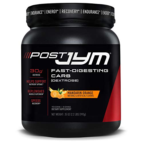 Product Cover Post JYM Fast-Digesting Carb - Post-Workout Recovery Pure Dextrose | JYM Supplement Science | Mandarin Orange Flavor, 30 Servings