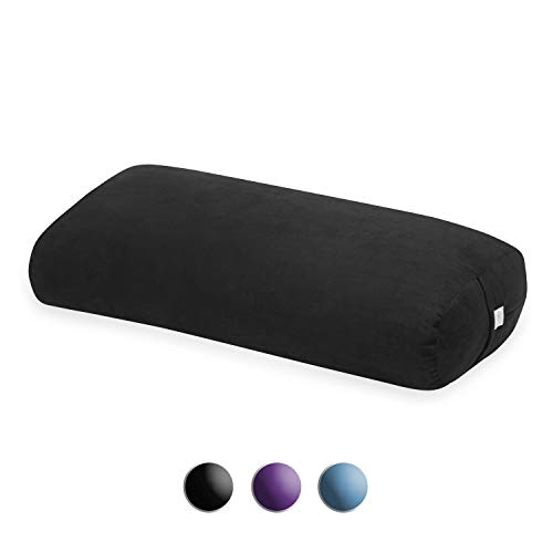 Product Cover Gaiam Yoga Bolster Rectangular Meditation Pillow,, Black
