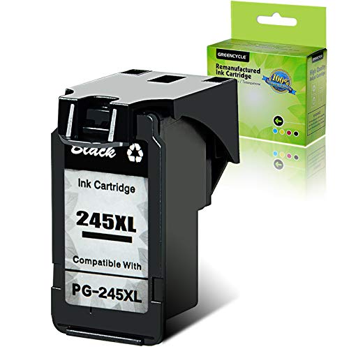 Product Cover GREENCYCLE Re-Manufactured Ink Cartridge Compatible for Canon PG-245XL PG-245 245 XL Pixma MX490 MG2522 MG2525 MG2922 MG2924 MG3020 MG3022 MG3029 TS3120 TS3122 TS202 Printers (Black, 1 Pack)