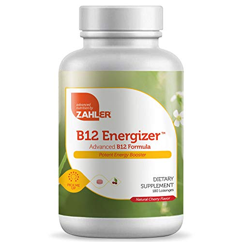 Product Cover Zahler B12 Energizer, Potent Energy Booster, Vitamin B12 Methylcobalamin, Certified Kosher, 1000MCG (180 Lozenges)