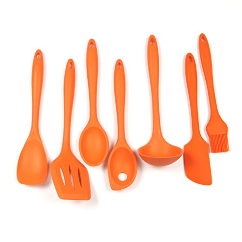 Product Cover Chef Craft 7 Piece Silicone Kitchen Tool and Utensil Set, Orange