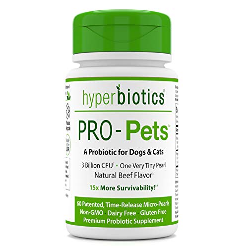 Product Cover PRO-Pets Probiotics for Dogs and Cats: Time Release Probiotic for Your Companion's Health (Dog or cat) - Very Easy to Swallow - 6 Strains - 15x More Effective Than Others - Top Supplement for Pets
