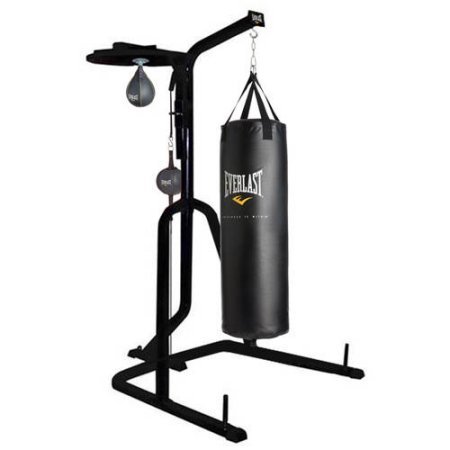 Product Cover Three-Station Heavy Duty Punching Bag Stand by Everlast , 54.00 x 54.00 x 84.00 Inches