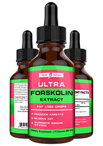 Product Cover Forskolin for Weight Loss - 100% Pure Forskolin Extract in Concentrated Liquid. An All-Natural Forskolin Max Strength and Fat Burner supplement. Top appetite suppressant for women and men. USA made.