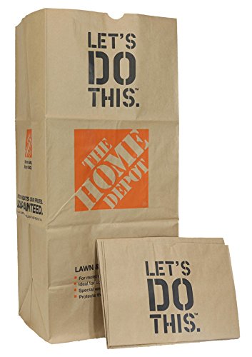 Product Cover Home Depot Heavy Duty Brown Paper 30 Gallon Lawn and Refuse Bags for Home and Garden (15 Lawn Bags)