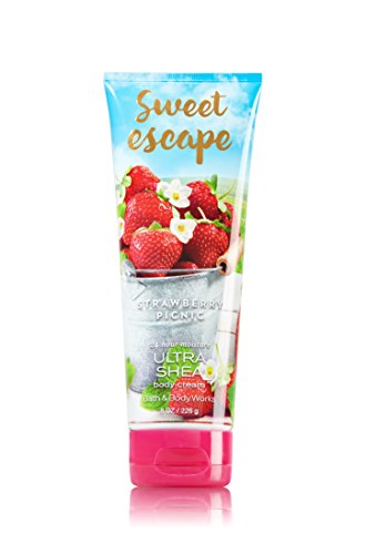 Product Cover Bath & Body Works Sweet Escape Strawberry Picnic 8.0 Oz Ultra Shea Body Cream, 8 Ounce