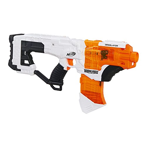 Product Cover NERF Desolator Doomlands Toy Blaster with 10-Dart Clip and 10 Official Doomlands Elite Darts for Kids, Teens, and Adults