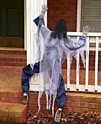 Product Cover KNL Store 63 Life Size Climbing Zombies Halloween Haunted House Prop Decor (White)