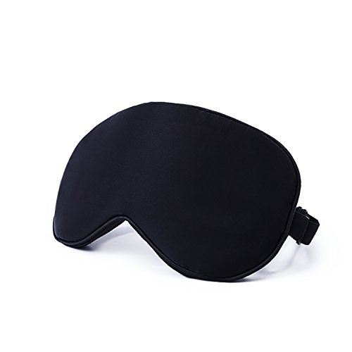 Product Cover Natural Silk Sleep Mask & Blindfold - Super Smooth Eye Bag for Men & Women & Kids - Your Best Travel Sleeping Helper - Include Free Ear Plugs