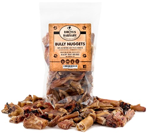 Product Cover BRUTUS & BARNABY Bully Nuggets- Grass Fed Low Odor Bully Stick Bites- All Natural and Grain Free; USDA Approved (1lb)