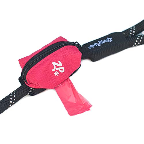 Product Cover ZippyPaws - Adventure Leash Bag, Dog Poop Bag Holder Leash Attachment - Hibiscus Pink