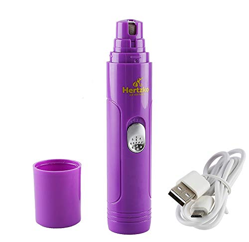 Product Cover Hertzko Electric Pet Nail Grinder Gentle, Painless Paws Grooming, Trimming, Shaping, and Smoothing for Dogs, Cats, Small Animals - Portable & Rechargeable, Includes USB Wire
