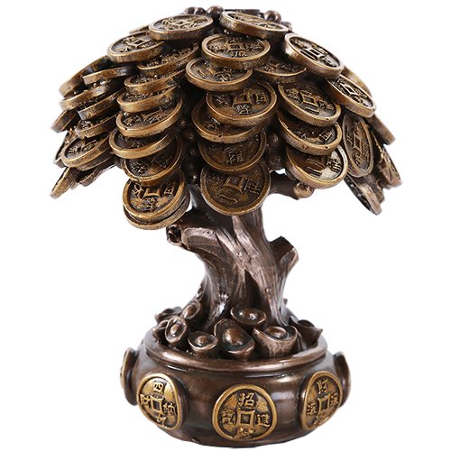 Product Cover Pacific Giftware Feng Shui Bronze Golden Money Coin Prosperity Tree Home Decoration Gift (Bronze)