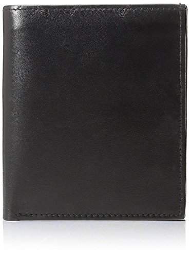 Product Cover Improving Lifestyles SUN 5101 BK Men's Big Hipster Bifold Leather Wallet Organza Gift Bag, Black
