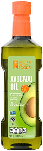 Product Cover BetterBody Foods 100% Pure Avocado Oil Naturally Refined Cooking Oil Non-GMO 16.9 Ounce Keto & Paleo