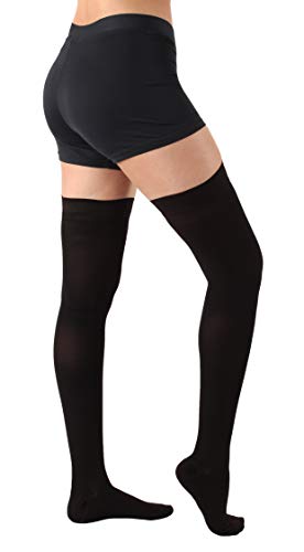 Product Cover Absolute Support Thigh High Compression Stockings Silicone Border, Black - 5XL