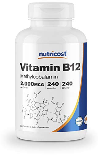 Product Cover Nutricost Vitamin B12 (Methylcobalamin) 2000mcg, 240 Capsules - Veggie Caps, Non-GMO, Gluten Free B12 Supplement