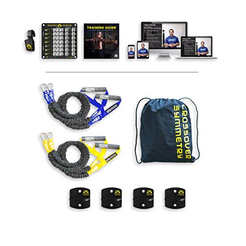 Product Cover Crossover Symmetry Elite Individual Package with Wall Mounts - Shoulder Health and Performance System. Perfect for Fitness, Warmups, Arm Care, Rotator Cuff Exercises or Rehab