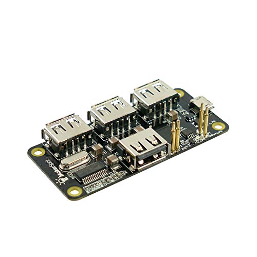 Product Cover MakerSpot 4-Port Stackable USB Hub HAT for Raspberry Pi Zero V1.3 (with Camera Connector) and Pi Zero W (with Bluetooth & WiFi)