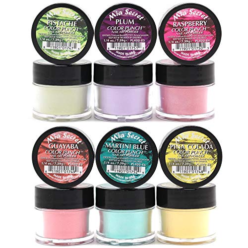 Product Cover Mia Secret -Color Punch Collection Nail Acrylic Powder set of 6