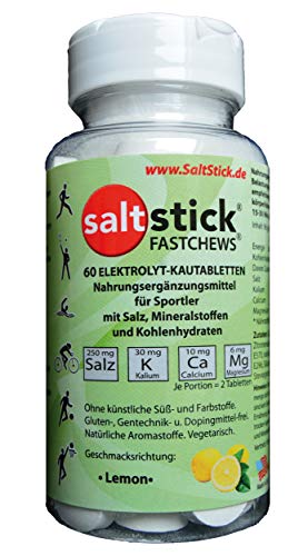 Product Cover SaltStick Fastchews, Electrolyte Pills for Hydration, Supplements for Exercise Recovery, Youth & Adult Athletes, Hiking, Hangovers, & Sports Recovery, Bottle of 60 Tablets, Lemon Lime Flavor