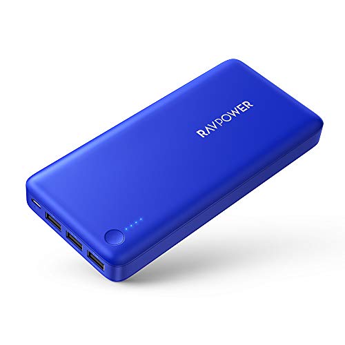 Product Cover Power Bank RAVPower 26800 Portable Charger 26800mAh Total 5.5A Output 3-Ports External Battery Packs (2.4A Input, iSmart 2.0 USB Power Pack) Portable Phone Charger Compatible with iPhone, Ipad