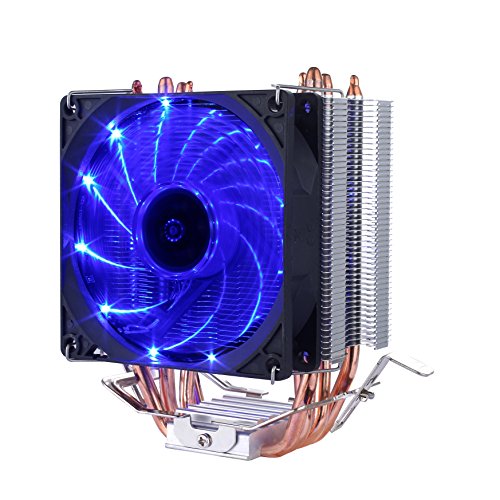 Product Cover upHere CPU Cooler with 4 Direct Contact Heatpipes, Blue LED Fan,C92B