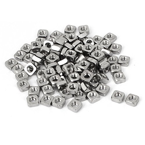 Product Cover uxcell M4x7mmx3mm 304 Stainless Steel Square Machine Screw Nuts 100pcs