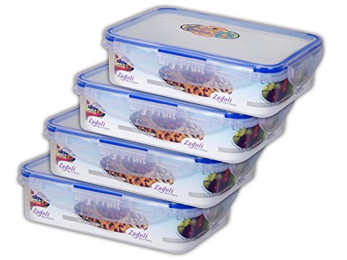 Product Cover Zadoli Milan 540ml Airtight Lock Plastic Food Container, Set of 4, Transparent