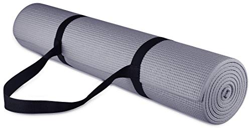 Product Cover BalanceFrom GoYoga All Purpose High Density Non-Slip Exercise Yoga Mat with Carrying Strap, 1/4