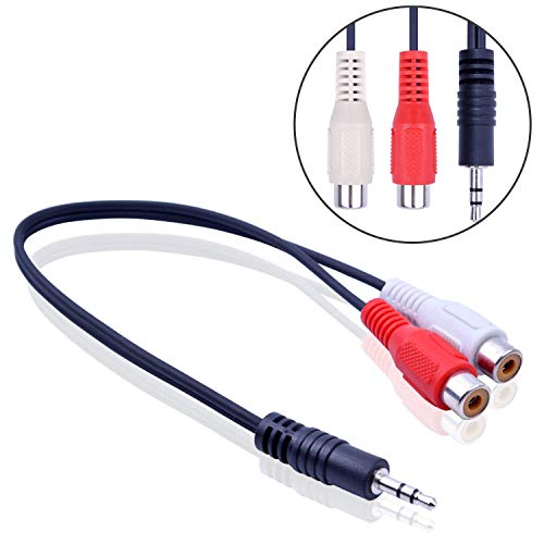 Product Cover BronaGrand 2 Pack 3.5mm Male to RCA Stereo Female Adapter Cable (Y-Cable) 12inch