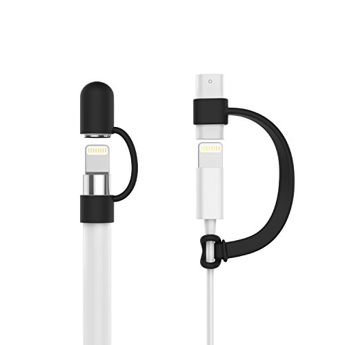 Product Cover MoKo Pencil Cap Holder for Apple Pencil, Charging to USB Cable + Apple Pencil Cap, Fit New iPad 10.2 2019/iPad Air (3rd Gen) 10.5