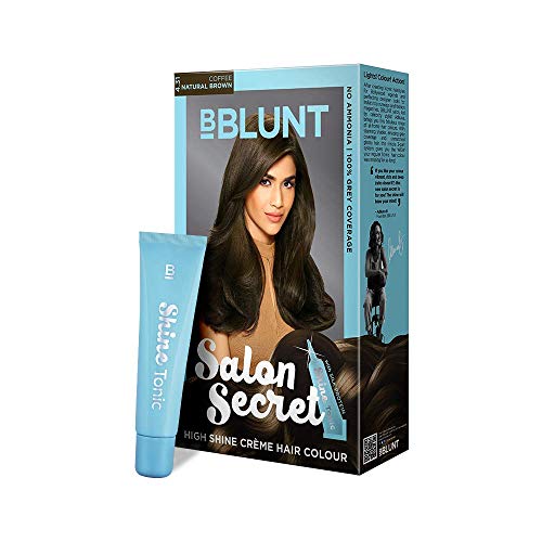 Product Cover BBLUNT Salon Secret High Shine Creme Hair Colour, Natural Brown 4.31, 100G With Shine Tonic, 8ml