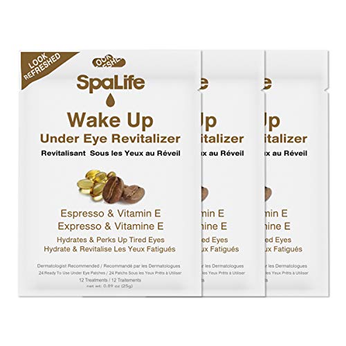 Product Cover SpaLife Anti-Aging Under Eye Strips Reduce Dark Circles, Wrinkles and Fine Lines (Espresso + Vitamin E 3 Pack)
