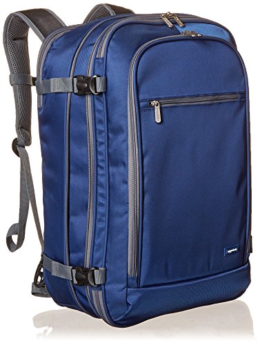 Product Cover AmazonBasics Carry On Travel Backpack - Navy Blue