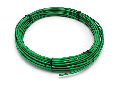 Product Cover THE CIMPLE CO - Solid Copper Grounding Wire - Proudly Made in America - Ground Protection Satellite Dish Off-Air TV Signal - UV Jacketed Antenna Electrical Shock # 12 Gauge AWG THHN - Green 25 FT