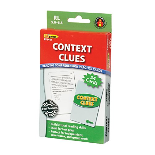 Product Cover Edupress EP-3404 Context Clues Practice Cards, Level: 5.0 to 6.5, 0.75